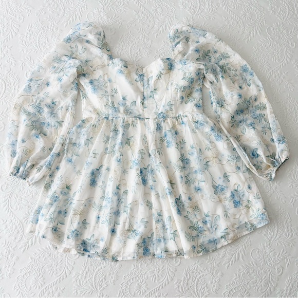 NWOT Lulus Decadent Charisma Ivory Floral Embroidered Bustier Mini Dress XLarge - Picture 5 of 8